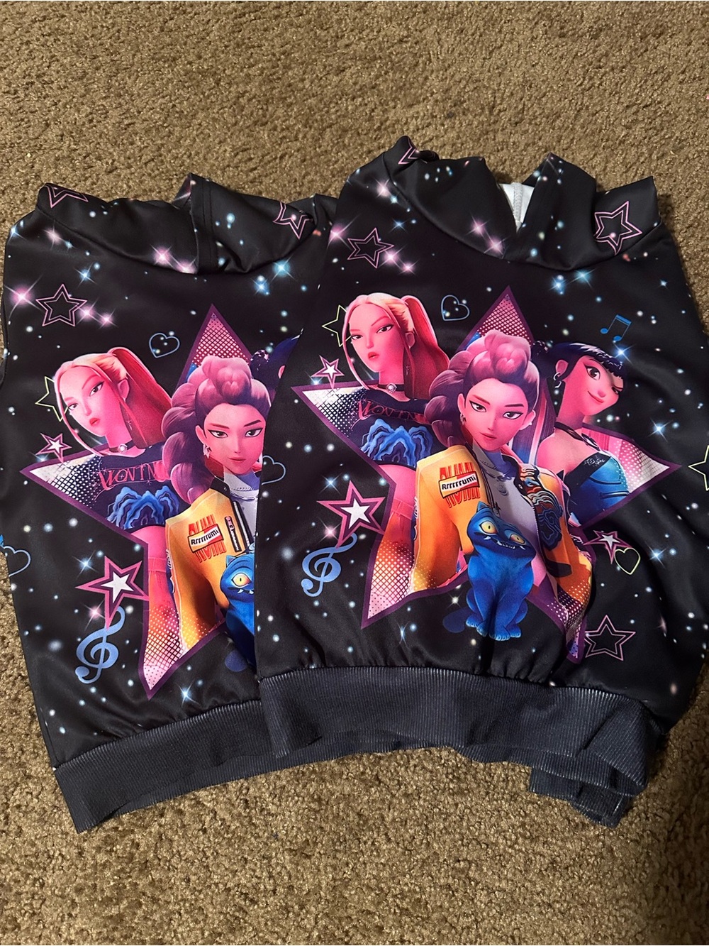 2 K-pop demon hunter hoodies- price is for both